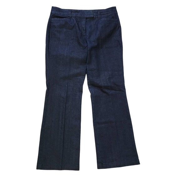 Covington Size 14 Dark Wash Denim Trousers Pockets Casual Straight Leg Classic - Picture 1 of 8